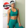 RUNNING GIRL Sports Bras for Women,High Impact Criss Cross Back Molded Cup Running Bra with Sewn in Pads(Teal)