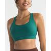 RUNNING GIRL Sports Bras for Women,High Impact Criss Cross Back Molded Cup Running Bra with Sewn in Pads(Teal)
