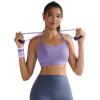 RUNNING GIRL Sports Bras for Women,Light Impact Molded Cup Strap Sports Bra with Sewn in Pads,Best for A-C Cup(Misty Purple)