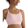 RUNNING GIRL Sports Bras for Women,Light Impact Molded Cup Strap Sports Bra with Sewn in Pads,Best for A-C Cup(Soft Pink)