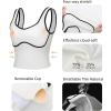 RUNNING GIRL Sports Bras for Women,Longline Workout Crop Tank Tops Padded with Built in Shelf Padded Sports Bra(White)