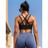 RUNNING GIRL Sports Bras for Women,Molded Cup Strappy Running High Support Sports Bras Workout Yoga Bra(Black)