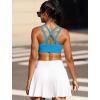 RUNNING GIRL Sports Bras for Women,Molded Cup Strappy Running High Support Sports Bras Workout Yoga Bra(Brilliant Blue)