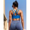 RUNNING GIRL Sports Bras for Women,Molded Cup Strappy Running High Support Sports Bras Workout Yoga Bra(Dark Blue)