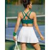 RUNNING GIRL Sports Bras for Women,Molded Cup Strappy Running High Support Sports Bras Workout Yoga Bra(Dark Green)