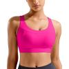RUNNING GIRL Sports Bras for Women,Molded Cup Strappy Running High Support Sports Bras Workout Yoga Bra(Hot Pink)