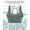 RUNNING GIRL Sports Bras for Women,Padded Sports Bra Tank Top Sexy Crisscross Back High Impact Longline Workout Yoga Bra(1-ash Green)