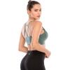 RUNNING GIRL Sports Bras for Women,Padded Sports Bra Tank Top Sexy Crisscross Back High Impact Longline Workout Yoga Bra(1-ash Green)