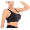 RUNNING GIRL Sports Bras for Women,Padded Sports Bra Tank Top Sexy Crisscross Back High Impact Longline Workout Yoga Bra(1-black)