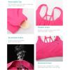 RUNNING GIRL Sports Bras for Women,Padded Sports Bra Tank Top Sexy Crisscross Back High Impact Longline Workout Yoga Bra(1-hot Pink)