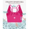 RUNNING GIRL Sports Bras for Women,Padded Sports Bra Tank Top Sexy Crisscross Back High Impact Longline Workout Yoga Bra(1-hot Pink)
