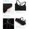 RUNNING GIRL Sports Bras for Women,Padded Sports Bra Tank Top Sexy Crisscross Back High Impact Longline Workout Yoga Bra(2-black)