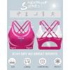 RUNNING GIRL Sports Bras for Women,Padded Sports Bra Tank Top Sexy Crisscross Back High Impact Longline Workout Yoga Bra(Bright Pink)