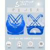 RUNNING GIRL Sports Bras for Women,Padded Sports Bra Tank Top Sexy Crisscross Back High Impact Longline Workout Yoga Bra(Cerulean Blue)