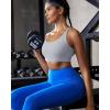 RUNNING GIRL Sports Bras for Women,Padded Sports Bra Tank Top Sexy Crisscross Back High Impact Longline Workout Yoga Bra(Icy Grey)
