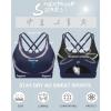 RUNNING GIRL Sports Bras for Women,Padded Sports Bra Tank Top Sexy Crisscross Back High Impact Longline Workout Yoga Bra(Navy Blue)