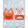 RUNNING GIRL Sports Bras for Women,Padded Sports Bra Tank Top Sexy Crisscross Back High Impact Longline Workout Yoga Bra(Vermillion Orange)