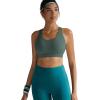 RUNNING GIRL Sports Bras for Women,Padded Strappy Sports Bras Criss-Cross Back Medium Support Sports Bras with Removable Cups(A-dark Green)