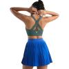 RUNNING GIRL Sports Bras for Women,Padded Strappy Sports Bras Criss-Cross Back Medium Support Sports Bras with Removable Cups(A-dark Green)