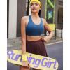 RUNNING GIRL Sports Bras for Women,Padded Strappy Sports Bras Criss-Cross Back Medium Support Sports Bras with Removable Cups(B-navy Blue)