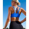 RUNNING GIRL Sports Bras for Women,Padded Strappy Sports Bras Criss-Cross Back Medium Support Sports Bras with Removable Cups(D-brillant Blue)