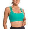 RUNNING GIRL Sports Bras for Women,Padded Strappy Sports Bras Criss-Cross Back Medium Support Sports Bras with Removable Cups(D-vivid Green)
