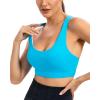 RUNNING GIRL Sports Bras for Women,Padded Strappy Sports Bras Criss-Cross Back Medium Support Sports Bras with Removable Cups(Y-brilliant Blue)