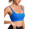 RUNNING GIRL Sports Bras for Women,Square Neck Sports Bra Medium Support Yoga Bra Workout Crop Top with Removable Cups(1-brillant Blue)