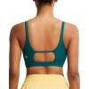 RUNNING GIRL Sports Bras for Women,Square Neck Sports Bra Medium Support Yoga Bra Workout Crop Top with Removable Cups(1-teal)