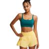 RUNNING GIRL Sports Bras for Women,Square Neck Sports Bra Medium Support Yoga Bra Workout Crop Top with Removable Cups(1-teal)
