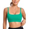 RUNNING GIRL Sports Bras for Women,Square Neck Sports Bra Medium Support Yoga Bra Workout Crop Top with Removable Cups(1-vivid Green)