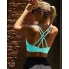 RUNNING GIRL Sports Bras for Women,Strappy Crisscross Back Padded Low Impact Running Sports Bra with Removable Cups(Electric Green)