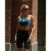 RUNNING GIRL Sports Bras for Women,Strappy Crisscross Back Padded Low Impact Running Sports Bra with Removable Cups(Teal)