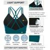 RUNNING GIRL Sports Bras for Women,Strappy Crisscross Back Padded Low Impact Running Sports Bra with Removable Cups(Teal)