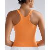 RUNNING GIRL Tank Tops with Built in Bras, Racerback Activewear Yoga Workout Tops for Women(Orange)