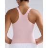 RUNNING GIRL Tank Tops with Built in Bras, Racerback Activewear Yoga Workout Tops for Women(Pink)