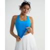 RUNNING GIRL Tank top with Built in Bra for Women,Compression Shirts Crisscross Back Workout Yoga Tops(Bright Blue)