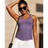 RUNNING GIRL Workout Tank Tops for Women Built in Shelf Bras Padded,Sleeveless Gym Tops Athletic Yoga Shirts(E-purple)
