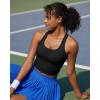 RUNNING GIRL Workout Tank Tops for Women Built in Shelf Bras Padded,Sleeveless Gym Tops Athletic Yoga Shirts(Y-black)