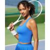 RUNNING GIRL Workout Tank Tops for Women Built in Shelf Bras Padded,Sleeveless Gym Tops Athletic Yoga Shirts(Y-bright Blue)