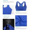 RUNNING GIRL Workout Tank Tops for Women Built in Shelf Bras Padded,Sleeveless Gym Tops Athletic Yoga Shirts(Y-bright Blue)
