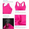 RUNNING GIRL Workout Tank Tops for Women Built in Shelf Bras Padded,Sleeveless Gym Tops Athletic Yoga Shirts(Y-hot Pink)