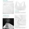 RUNNING GIRL Workout Tank Tops for Women Built in Shelf Bras Padded,Sleeveless Gym Tops Athletic Yoga Shirts(Y-white)