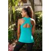 RUNNING GIRL Workout Tank Tops with Built in Bras for Women,Compression Shirt Strappy Back Athletic Yoga Tops(A-electric Green)