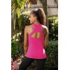 RUNNING GIRL Workout Tank Tops with Built in Bras for Women,Compression Shirt Strappy Back Athletic Yoga Tops(A-hot Pink)