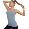 RUNNING GIRL Workout Tank Tops with Built in Bras for Women,Compression Shirt Strappy Back Athletic Yoga Tops(A-light Blue)