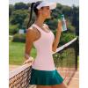 RUNNING GIRL Workout Tank Tops with Built in Bras for Women,Compression Shirt Strappy Back Athletic Yoga Tops(A-pink)