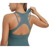 RUNNING GIRL Workout Tank Tops with Built in Bras for Women,Compression Shirt Strappy Back Athletic Yoga Tops(A-teal Lagoon)