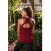 RUNNING GIRL Workout Tank Tops with Built in Bras for Women,Compression Shirt Strappy Back Athletic Yoga Tops(A-winedred)