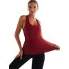 RUNNING GIRL Workout Tank Tops with Built in Bras for Women,Compression Shirt Strappy Back Athletic Yoga Tops(A-winedred)